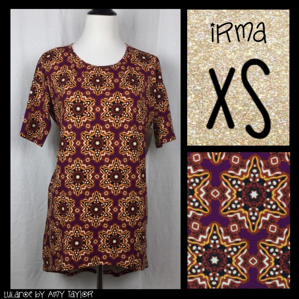 NWT LuLaRoe Irma Tunic - Geometric - XS